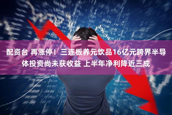 配资台 再涨停！三连板养元饮品16亿元跨界半导体投资尚未获收益 上半年净利降近三成